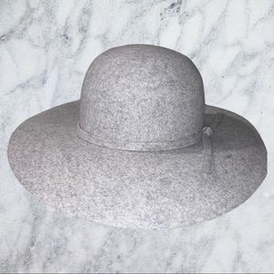 Beautiful Grey Wool Wide Brimmed Hat